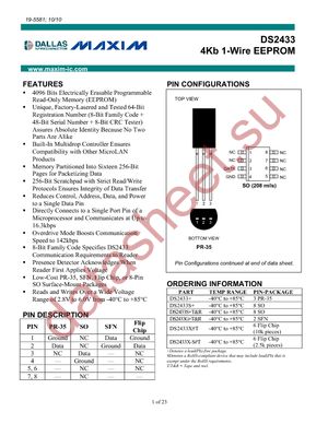 DS2433D/T&R datasheet  